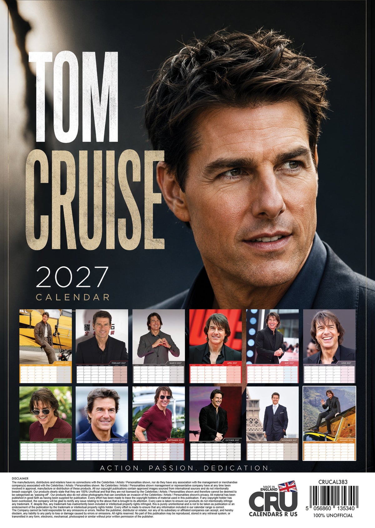 Tom Cruise - A3 Calendar 2027
