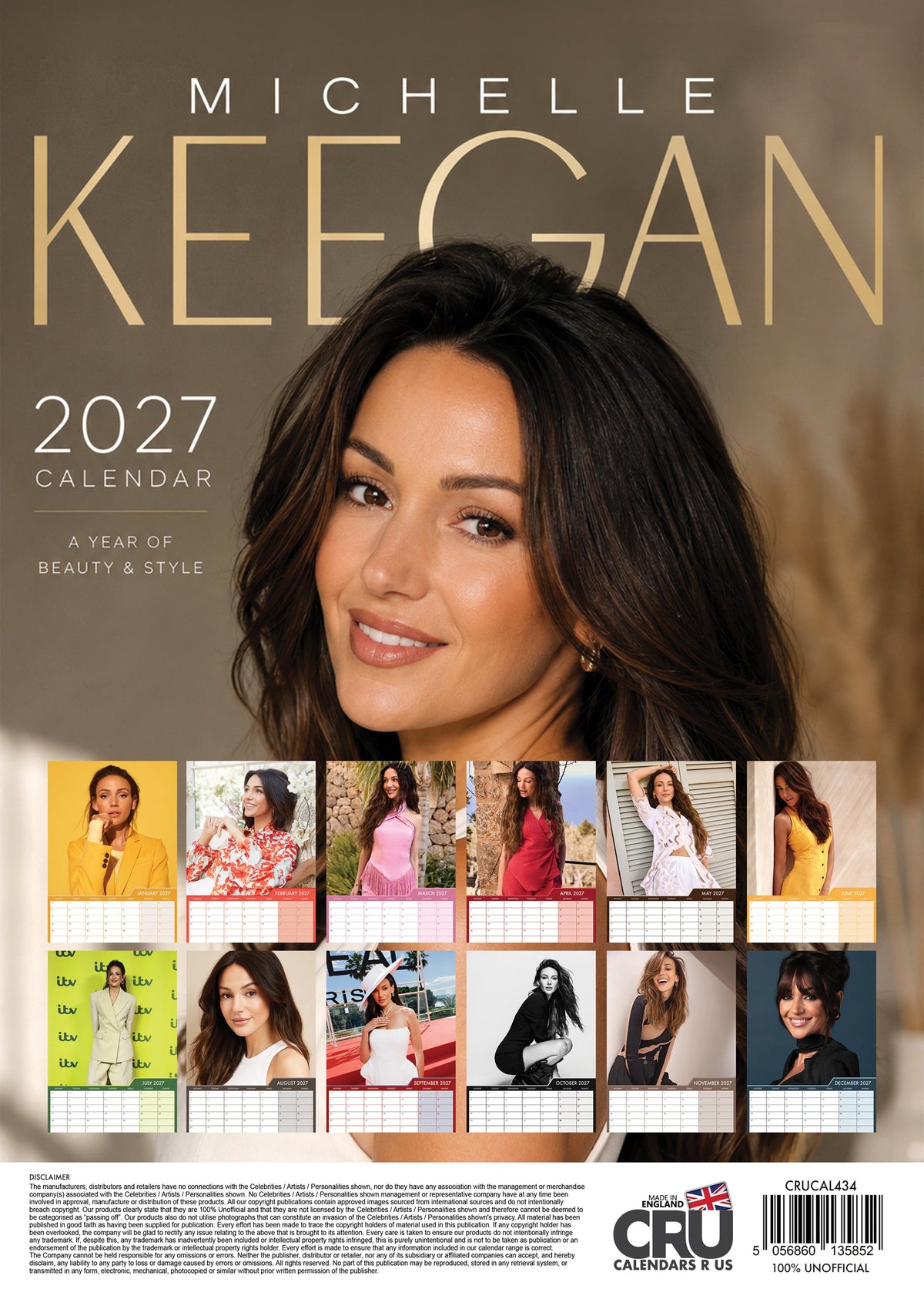 Michelle Keegan - A3 Calendar 2027