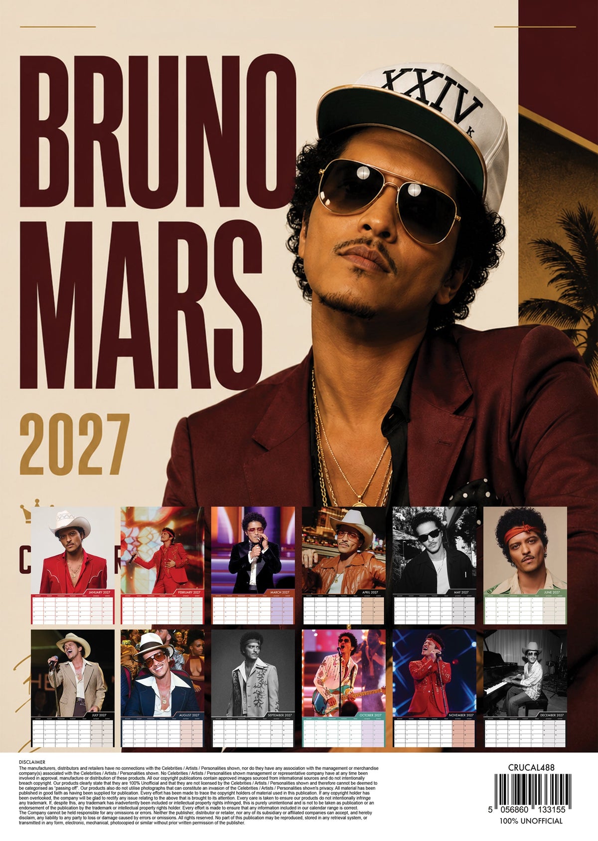 Bruno Mars - A3 Calendar 2027