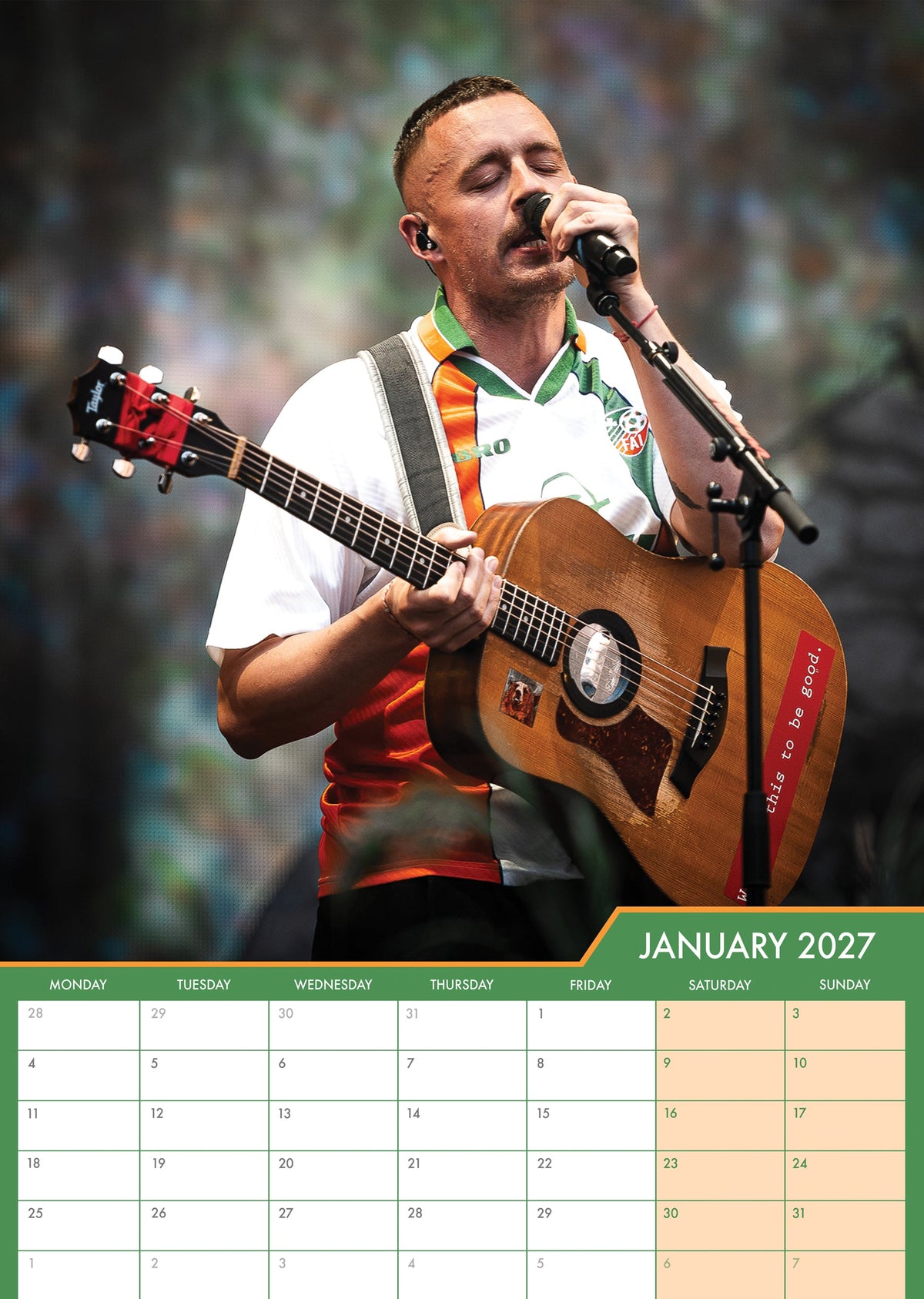 Dermot Kennedy - A3 Calendar 2027