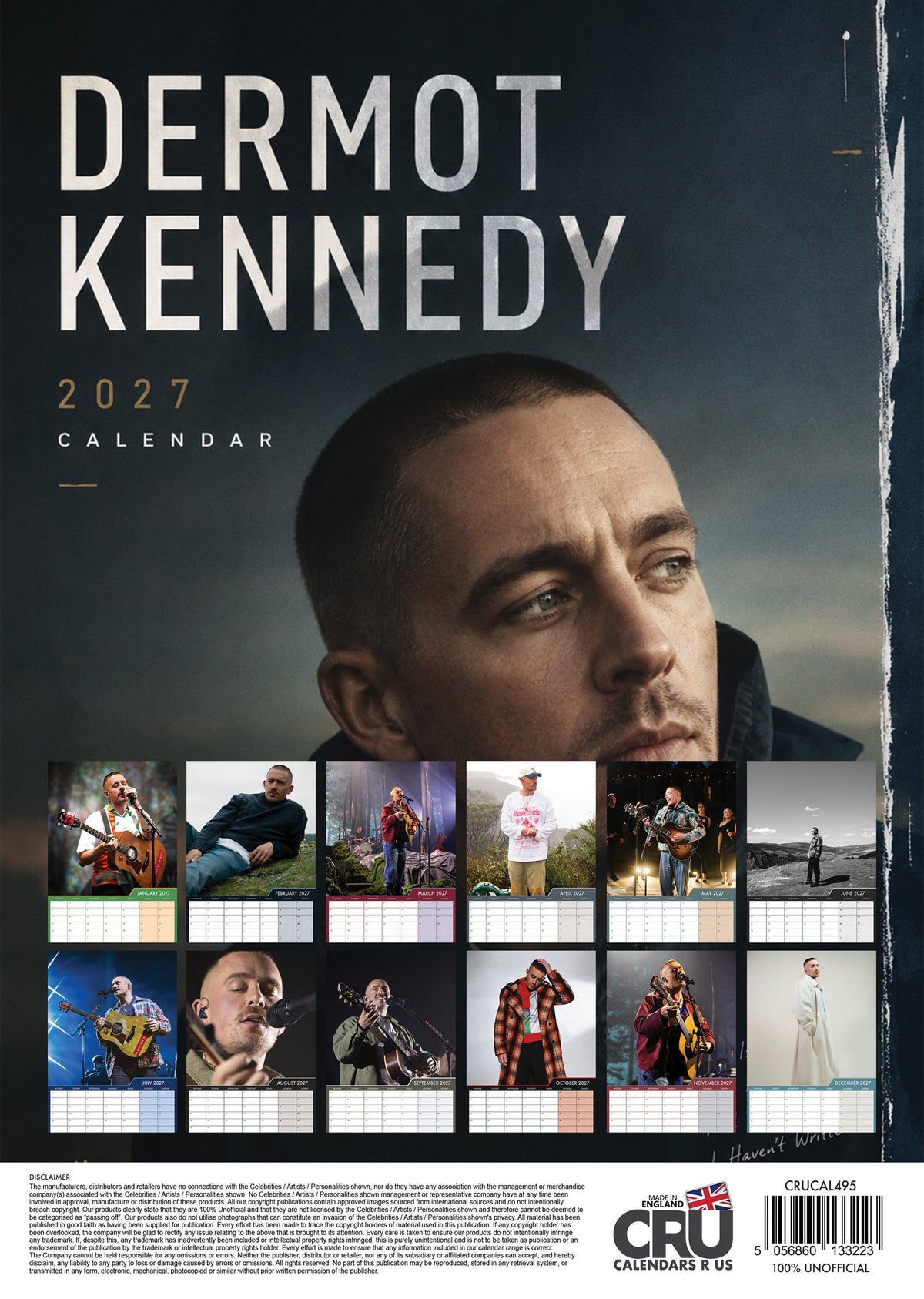 Dermot Kennedy - A3 Calendar 2027