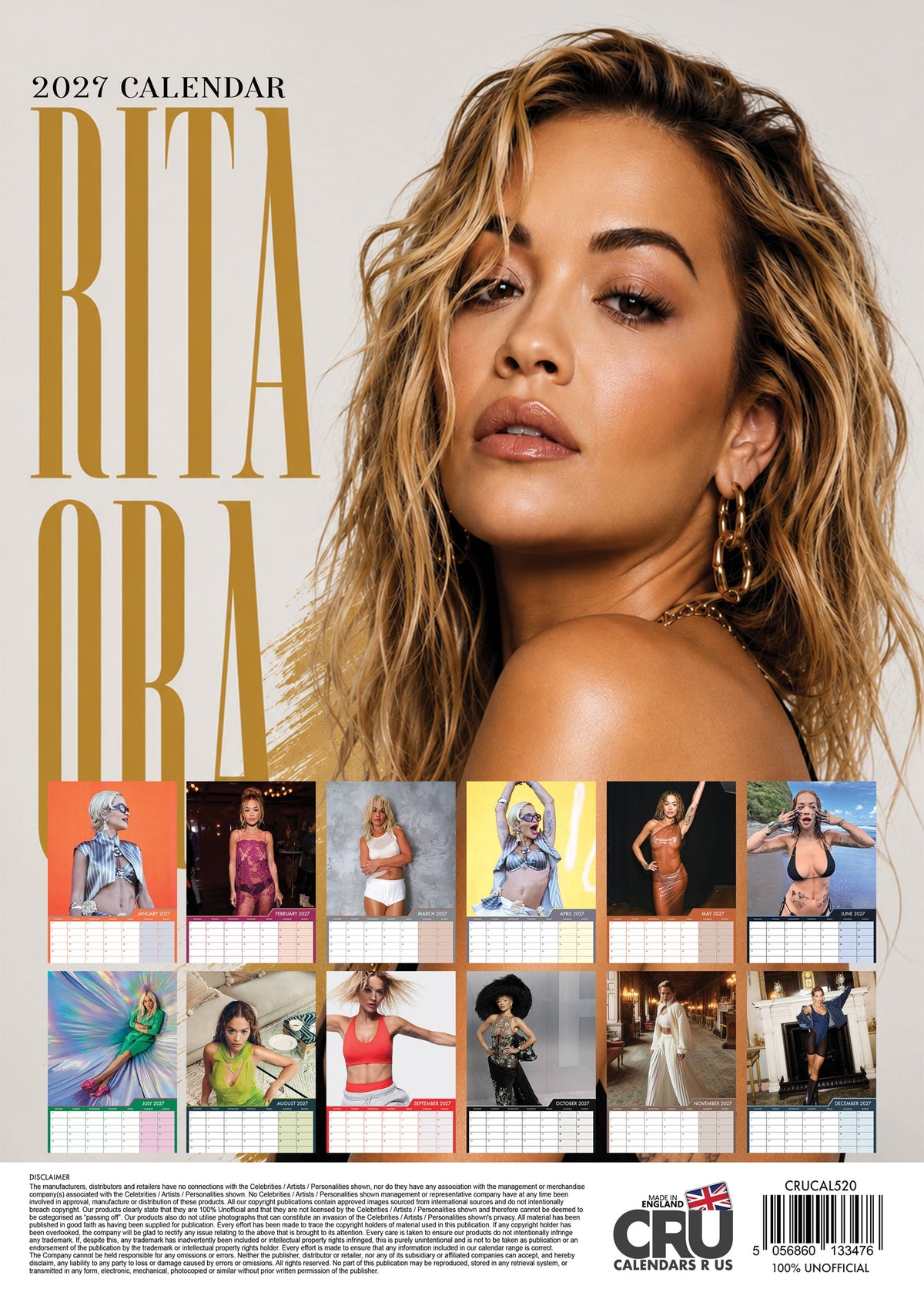Rita Ora - A3 Calendar 2027