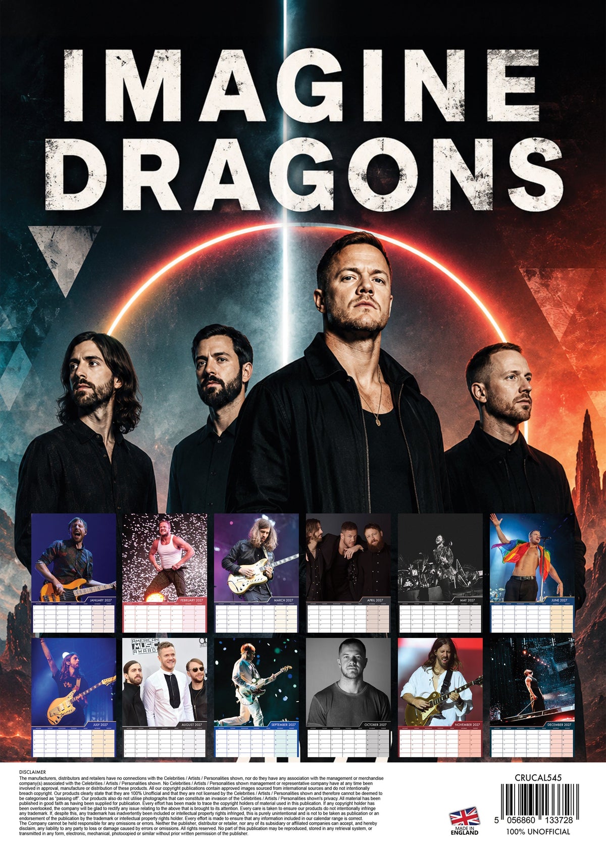 Imagine Dragons - A3 Calendar 2027