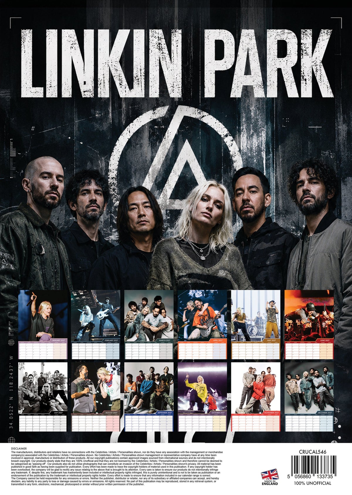 Linkin Park - A3 Calendar 2027