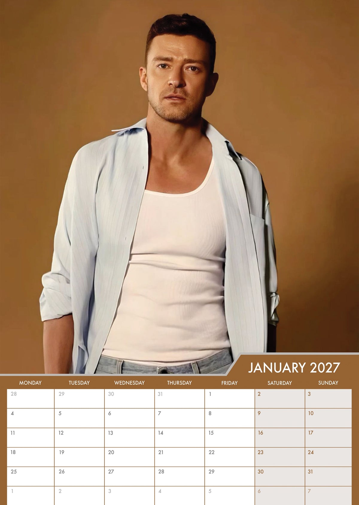 Justin Timberlake - A3 Calendar 2027