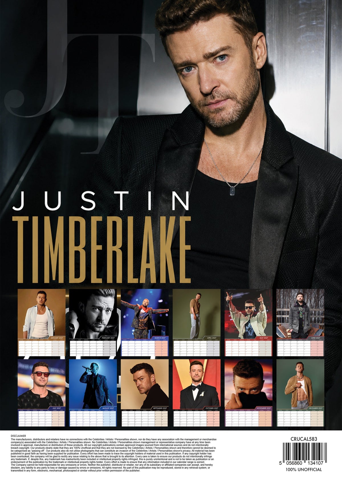 Justin Timberlake - A3 Calendar 2027