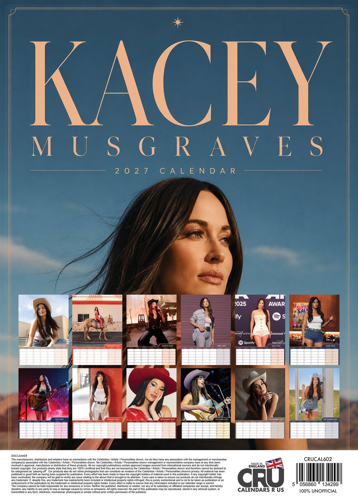 Kacey Musgraves - A3 Calendar 2027