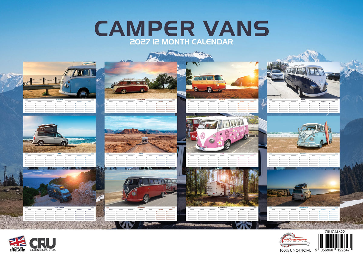 Camper Vans - A3 Calendar 2027