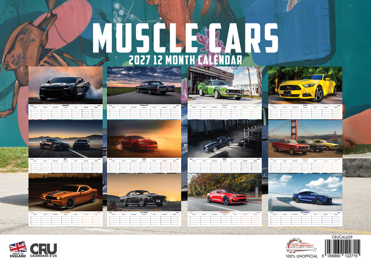 Muscle Cars - A3 Calendar 2027