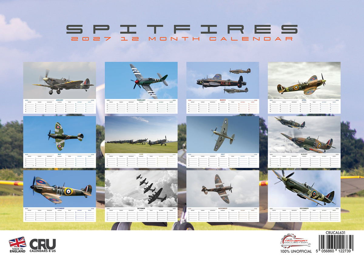 Spitfires - A3 Calendar 2027