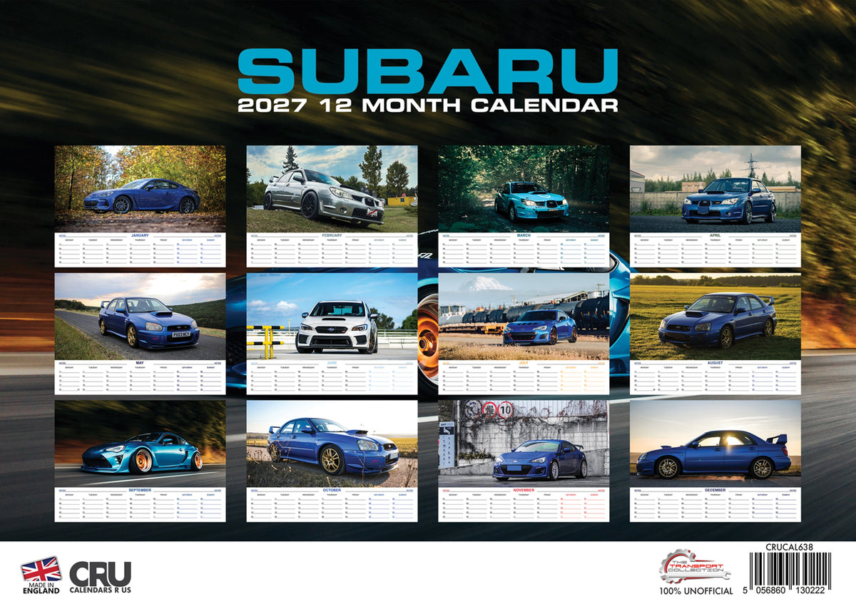 Subaru - A3 Calendar 2027