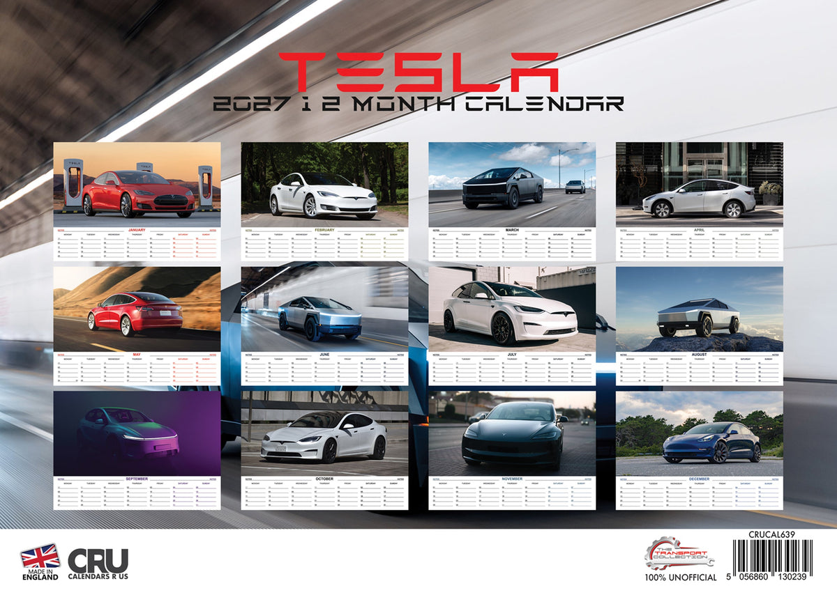 Tesla - A3 Calendar 2027