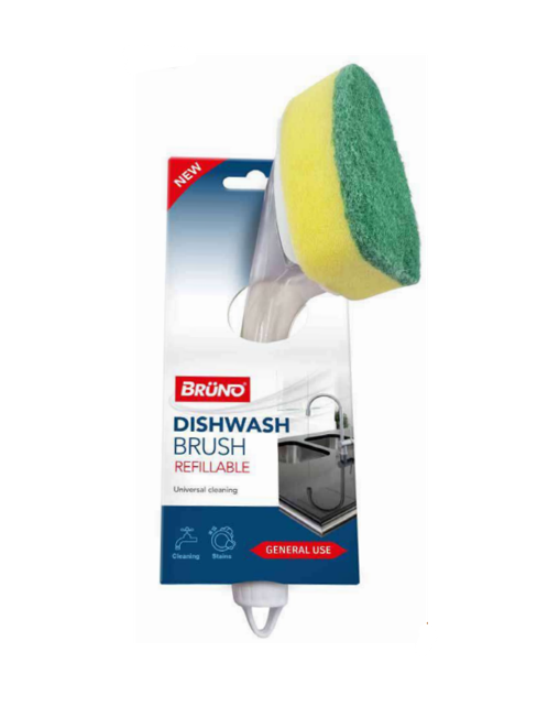Refillable Dish Washing Up Liquid Sponge Brush 24 cm CS5
