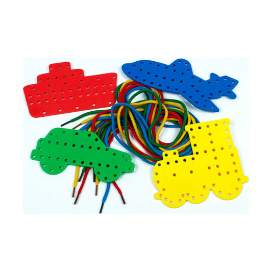 Transport Lacing Shapes Mega Value Pack ( 4 Shapes + 4 Laces )