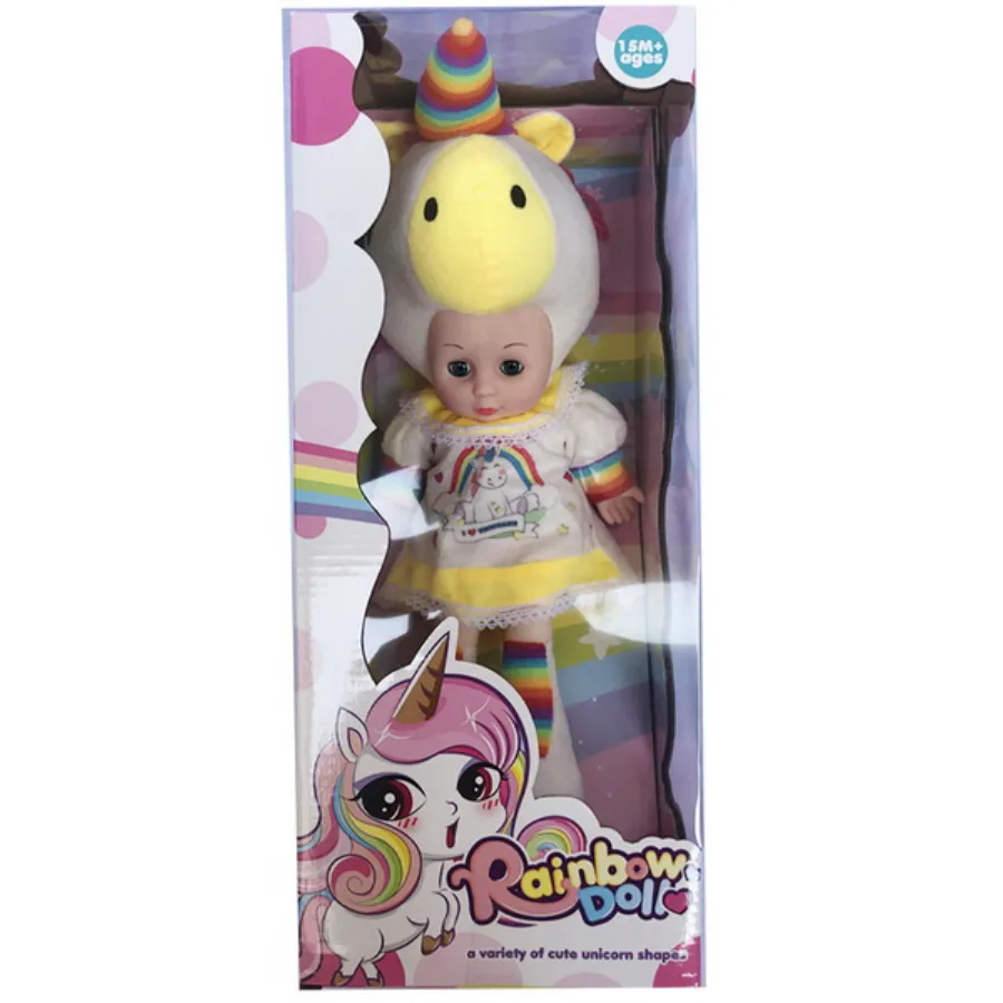 Rainbow Unicorn Doll with Music | Collectible Mini Doll Dressed