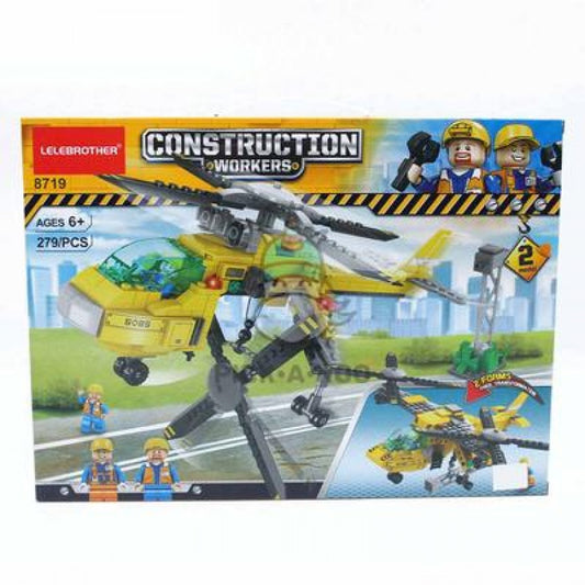 Lego Style Blocks Transforming Construction Helicopter 279pcs Blocks