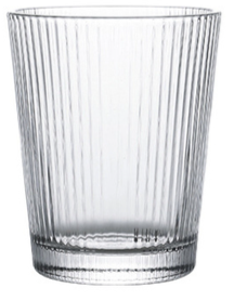 Ribbed Glass Water Jug 1300 ml and Cups Set 5pcs 7115