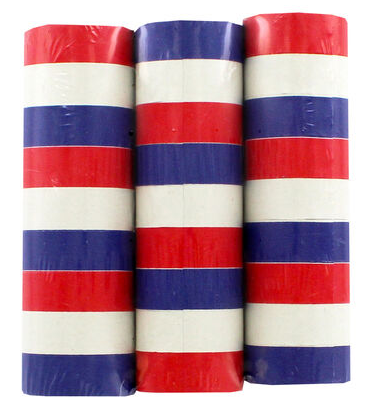 Paper Streamers Great Britain Red White Blue 14mm x 4m 994910