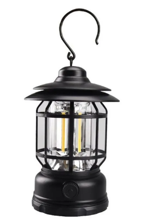 Plastic Camping Light Lantern 16 x 11 cm Battery Operated Assorted Colours 7158