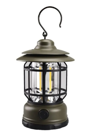 Plastic Camping Light Lantern 16 x 11 cm Battery Operated Assorted Colours 7158