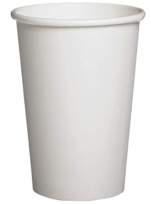Disposable Plastic Lined Paper Drinking Cups Pack of 50 16oz White 6126