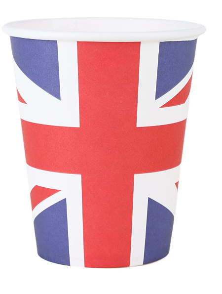 Coronation "His Majesty King Charles III" Traditional Union Jack Paper Cups Pack of 8 821603