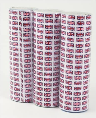 Paper Streamers Great Britain Union Jack Flag 7mm x 4m 994910