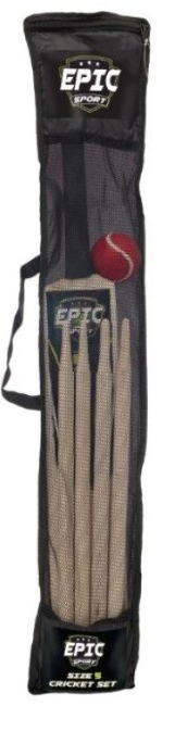 Children'S Outdoor Wooden Cricket Bat Set Size 5