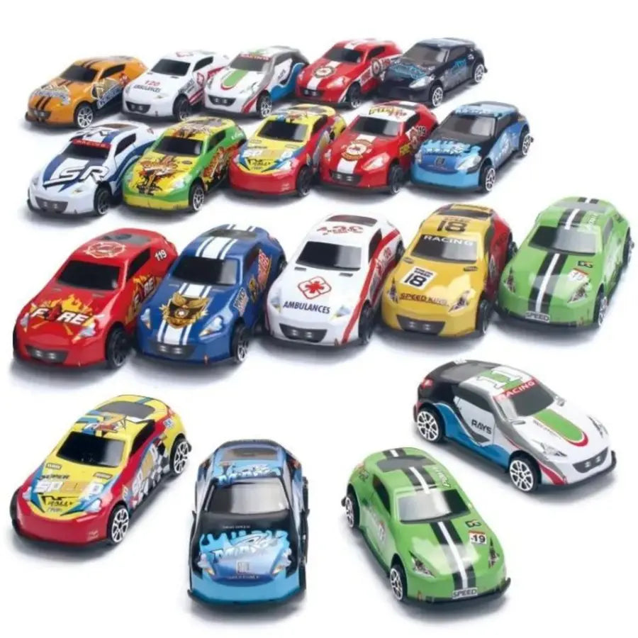 Toy Cars Racing Set 30 Pack Pull Back Friction Powered Alloy Vehicles