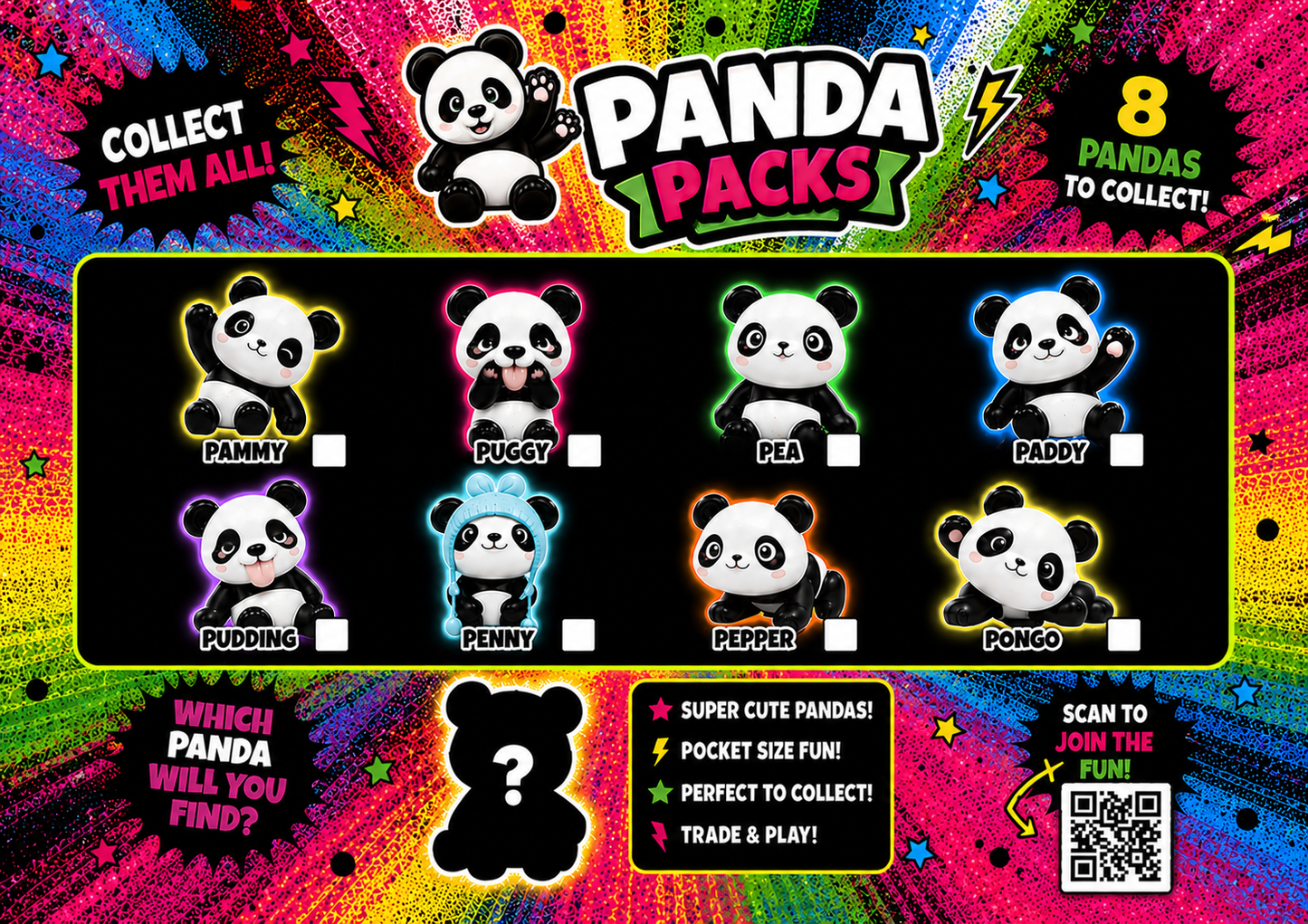 PandaPacks - 1 Character Panda Inside