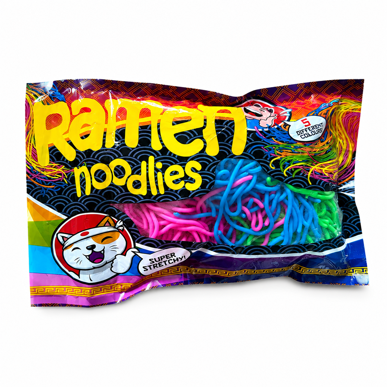 Ramen Style Noodlies Squishy Curly Super Stretchy Fidget Squish  Toy Pack - Toi-Toys