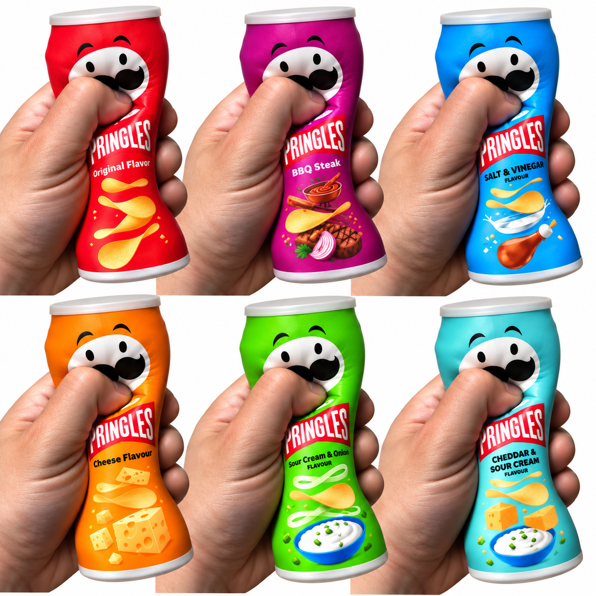 LIMITED EDITION Pringles Style Can Squishy Fidget Slow Rising Sensory Squish Toy - 6 Colours
