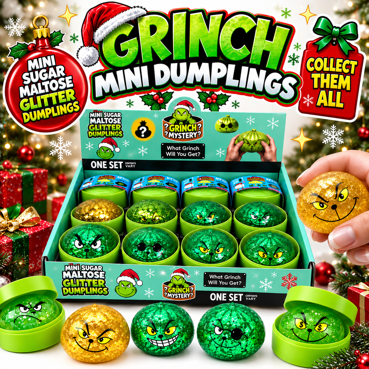 The Grinch Style Mini Squishy Dumplings