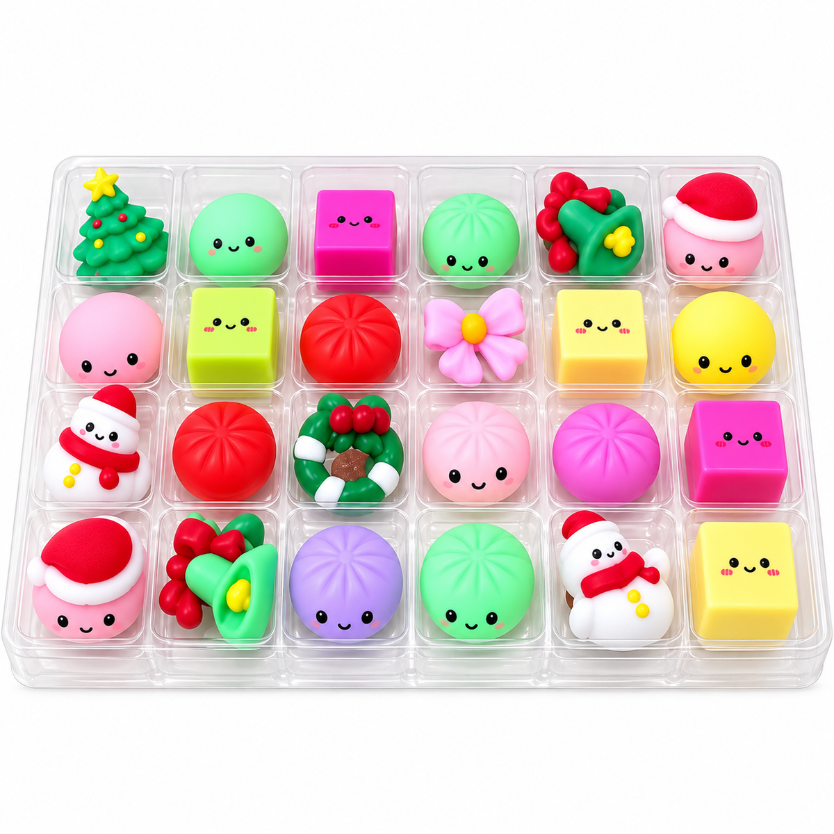 Christmas Dumpling Squishy Toys Advent Calendar – 24 Mini Squishies Inside