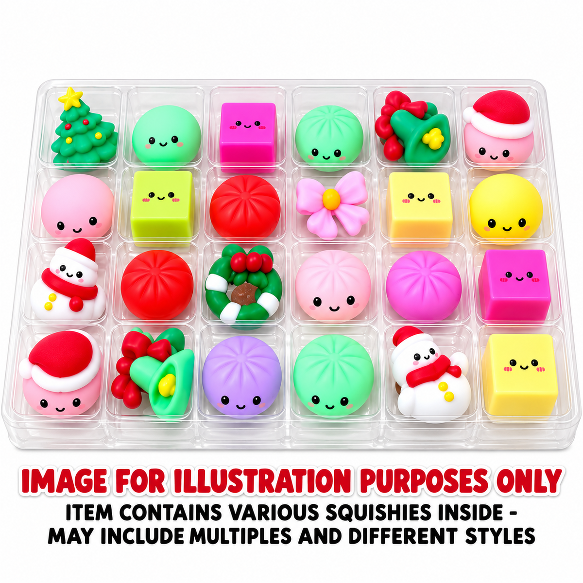 Christmas Dumpling Squishy Toys Advent Calendar – 24 Mini Squishies Inside