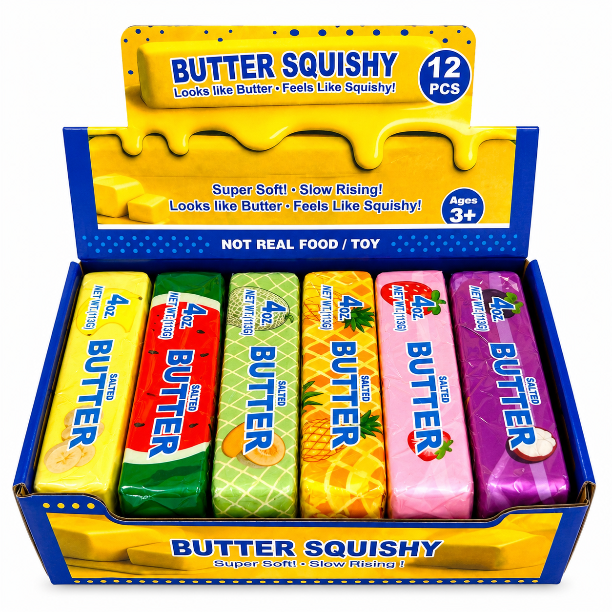 LIMITED EDITION FRUITY Squishy Butter Fruit Variety 15cm Sensory Squish Toy