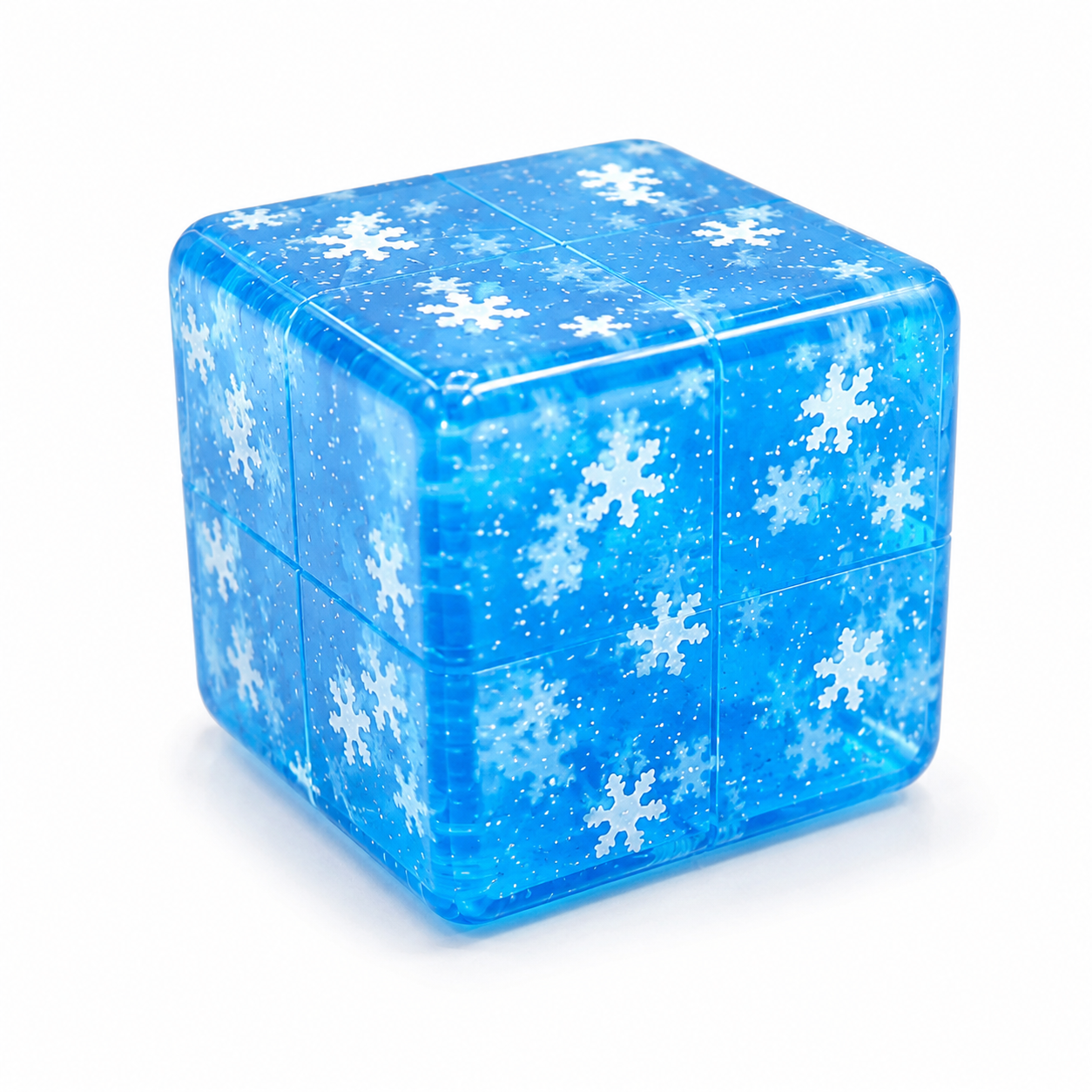 Blue Snowflake Sugar Squishy Cube Squish Fidget Maltose Sensory Toy