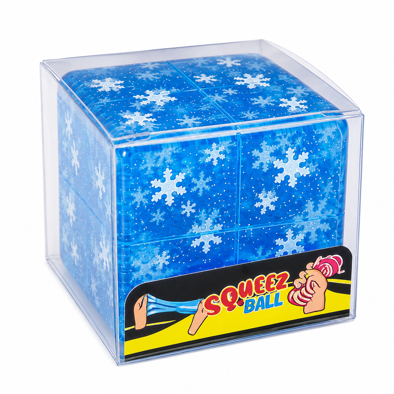 Blue Snowflake Sugar Squishy Cube Squish Fidget Maltose Sensory Toy