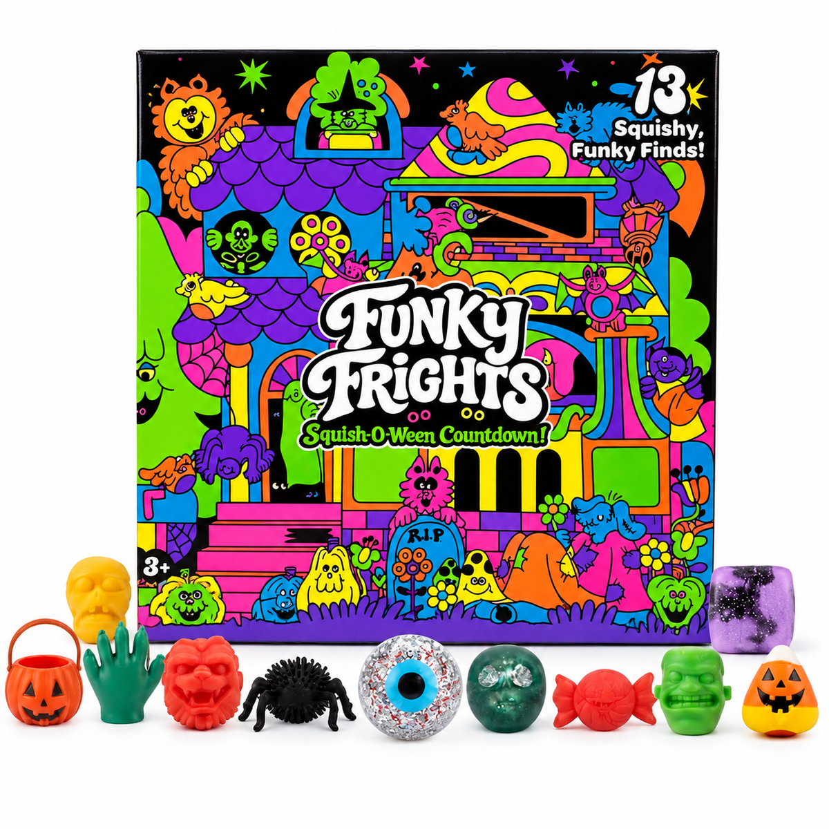 Funky Frights Squish-O-Ween Countdown Calendar - 13 Squishy Funky Finds