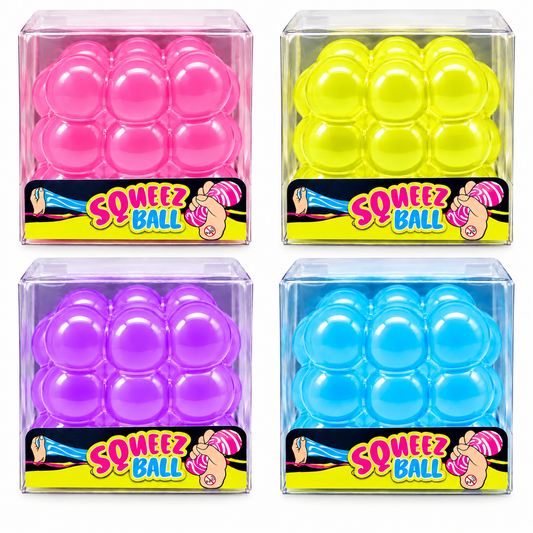 Bubble Cube Sugar Squishy Fidget Sensory Squish Squeez Ball Toy- 4 Colours