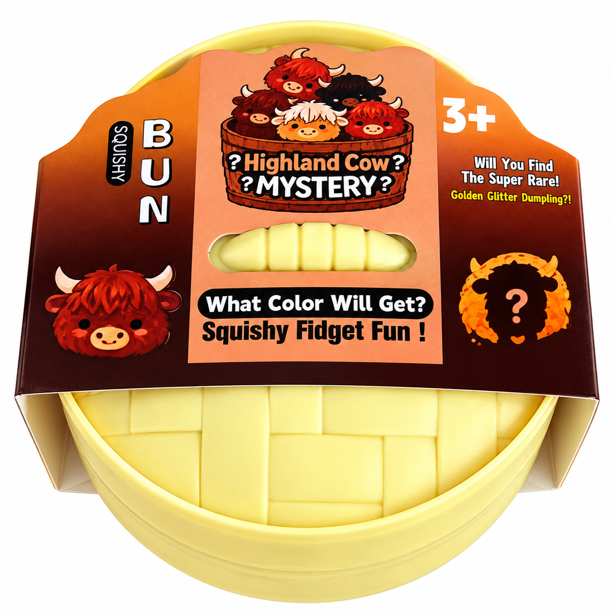 LIMITED EDITION Highland Cow Squishy Dumpling - 4 to Collect