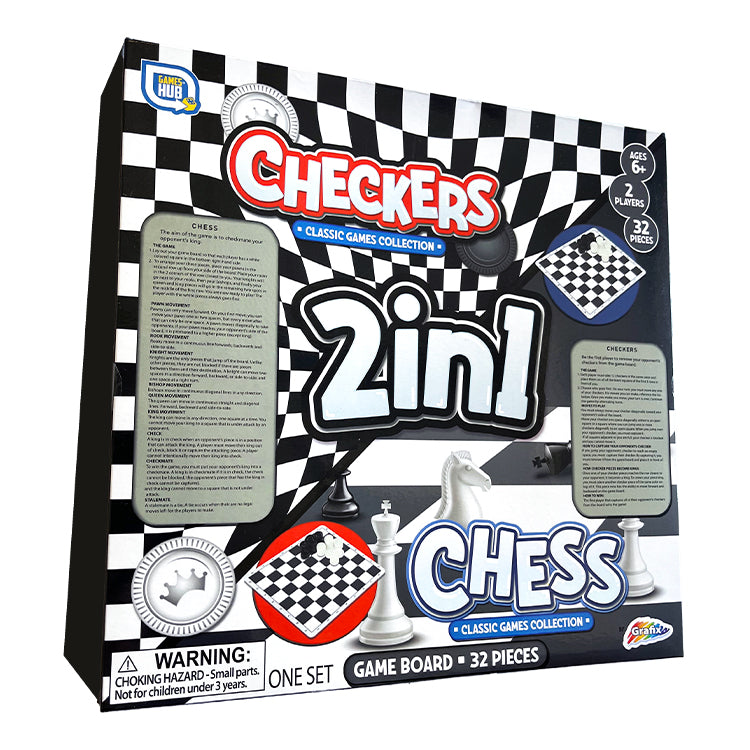 Chess/Checkers Jumbo 2 In 1 Game Set