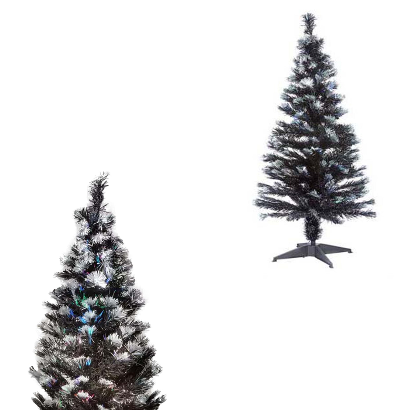 Christmas Fiber Optic Multi Colour White Strands Artificial Christmas Tree 150cm (5FT) 3928