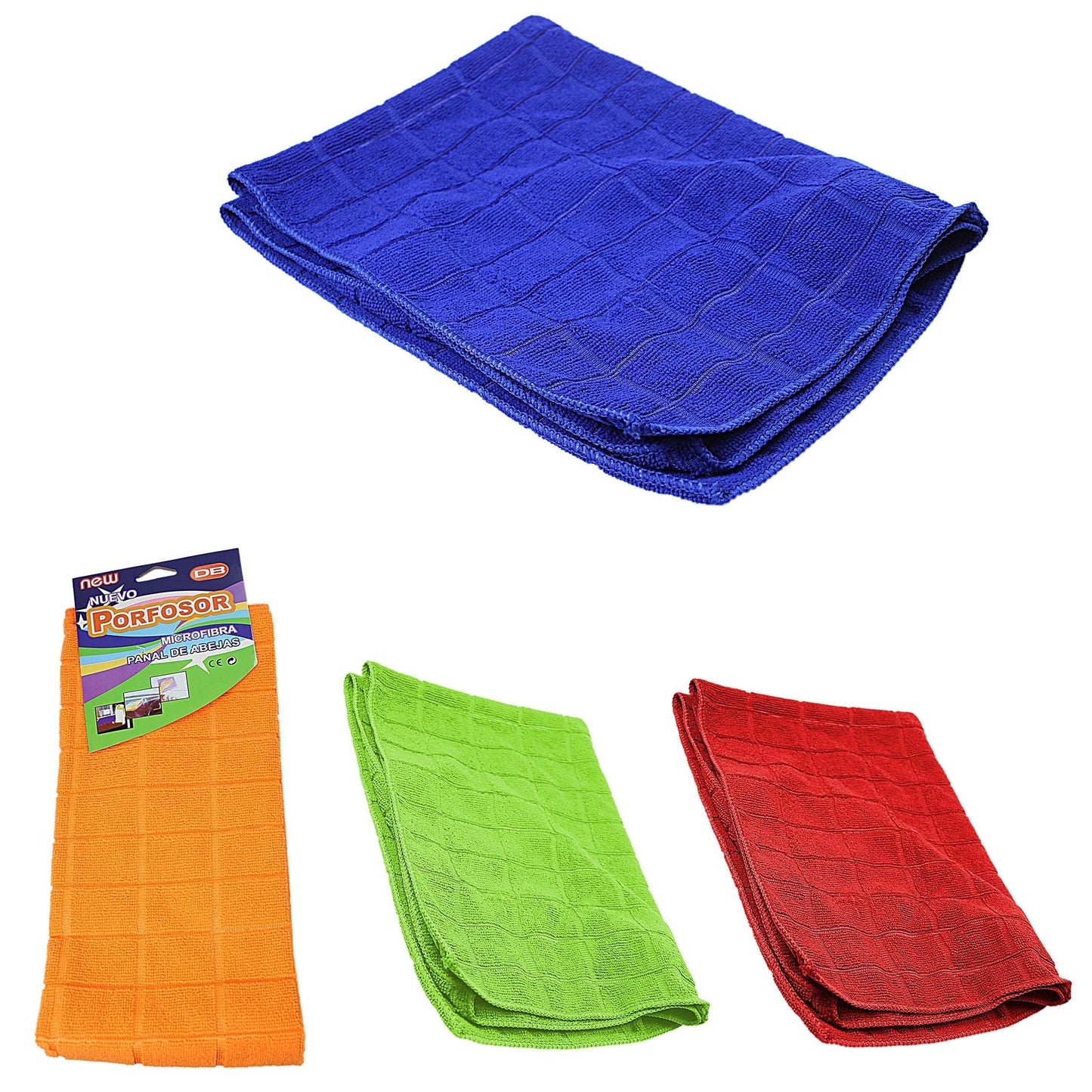 Microfibre Cleaning Cloth Towel 40 x 60 cm Assorted Colours 0906