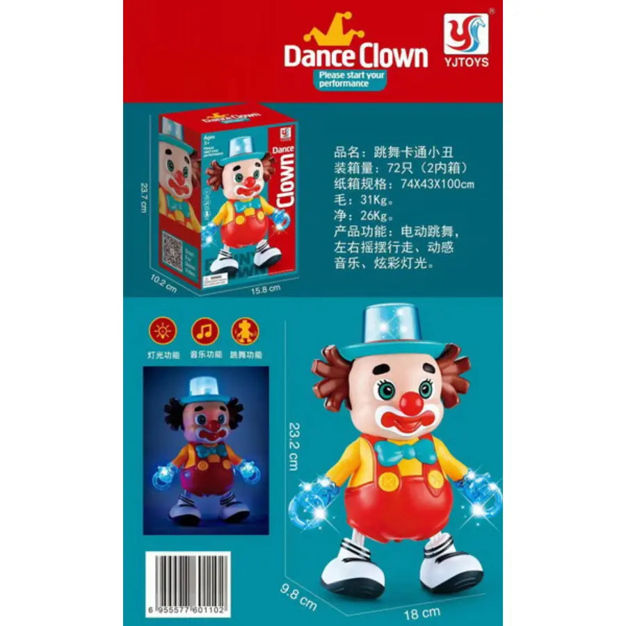 Dancing Clown Toy with Lights & Sound