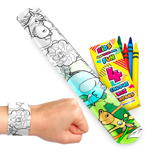Jungle Colour In Slap Bracelet ( + Crayons )
