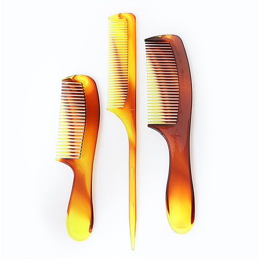 Pack of 3 Plastic Standard Comb Set Haircare Assorted Sizes 4804 A
