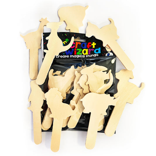 Animal Wooden Puppets x 8