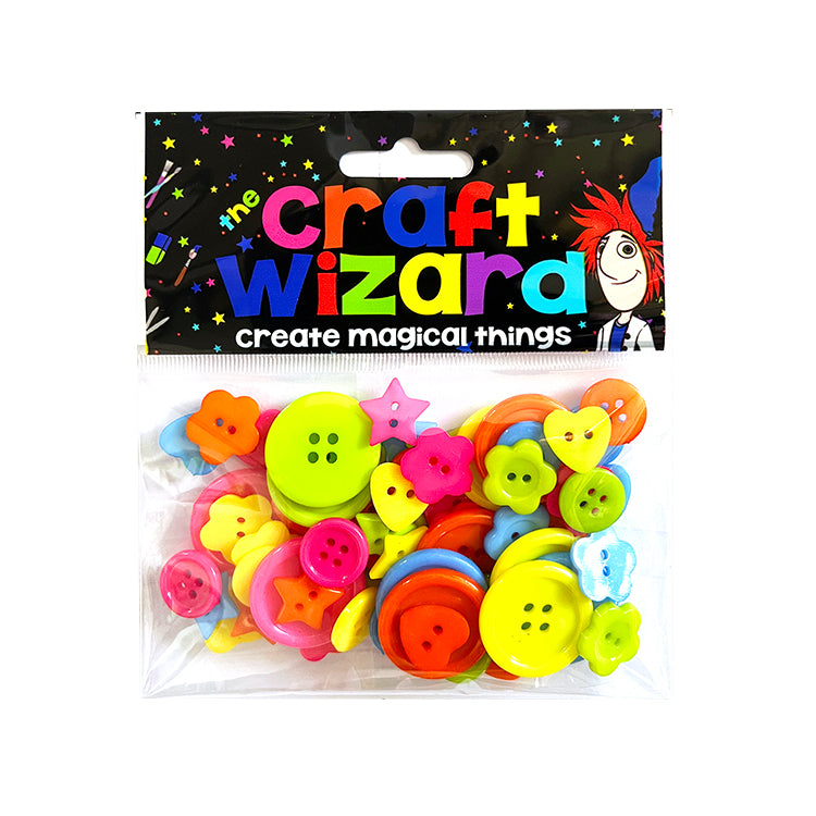Bright Colours Craft Buttons Value Pack