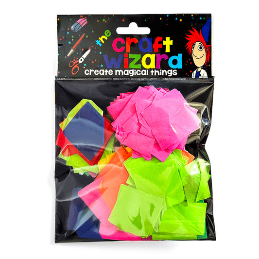 Craft Tissue Coloured Squares Value Pack